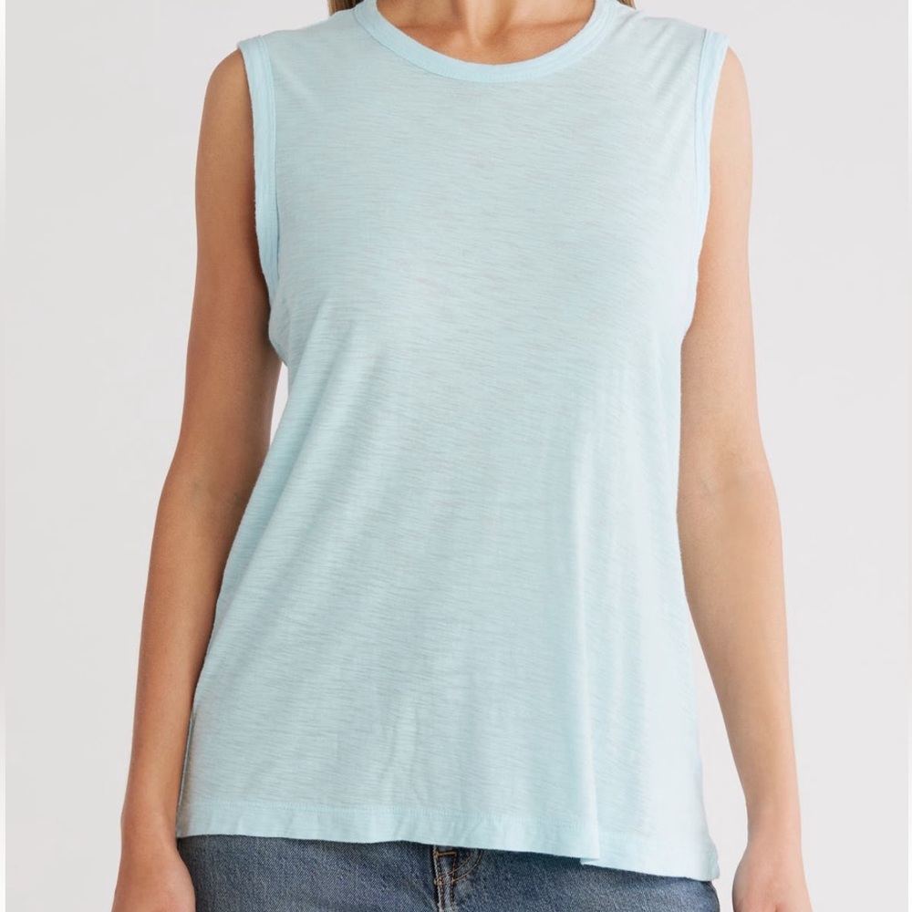 NEW James Perse Cotton Slub Muscle Tank in Taffy